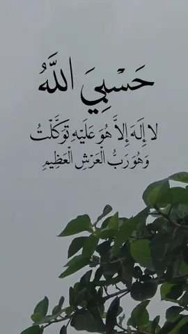 حسبي الله لا إله الا هو عليه توكلت وهو رب العرش العظيم #اذكار #اذكار_الصباح_والمساء #صباح_الخير #اكسبلور #اللهم_صل_وسلم_على_نبينا_محمد 