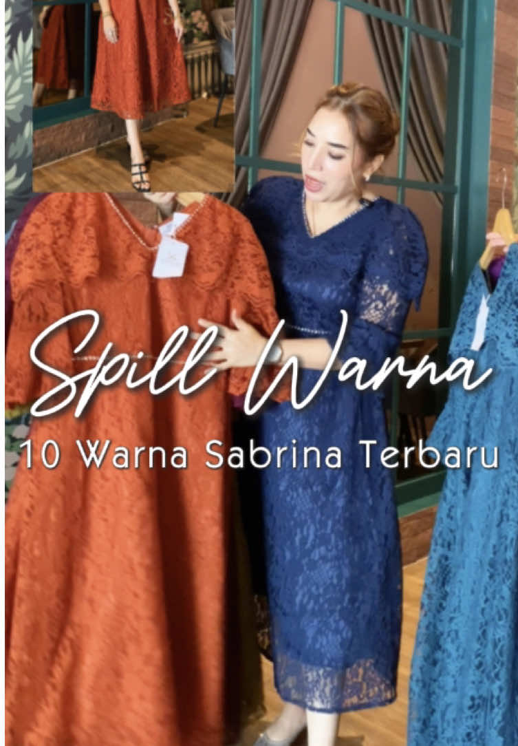 10 Warna Sabrina Terbaru ✨ Ekslusif kita live kan hari ini 🫶 Wajib Join live ya 💕 #fyp #warna #dress #brukat #sabrina