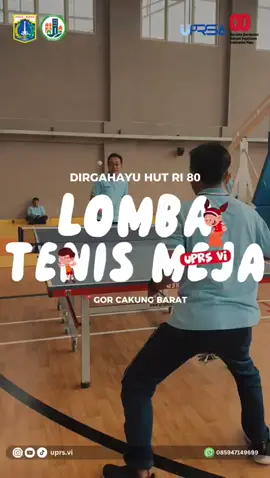 🇮🇩 Lomba Tenis Meja HUT RI ke-80 🏓✨ Hai, Sobat Rusun! Dalam rangka memperingati Hari Kemerdekaan RI ke-80, URPS VI telah sukses menyelenggarakan Lomba Tenis Meja. Acara yang berlangsung meriah ini tidak hanya menjadi ajang adu keterampilan, tetapi juga mempererat semangat kebersamaan, sportivitas, dan kekompakan antar karyawan. Terima kasih untuk seluruh peserta dan panitia yang sudah berpartisipasi serta mendukung terselenggaranya lomba ini. Sampai jumpa di perayaan berikutnya! 🎉 #HUTRI80 #Lomba17an #TenisMeja #SemangatKemerdekaan #uprsvi 