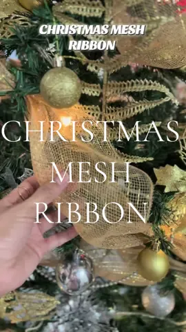 10 Yard Christmas Mesh Ribbon for your Christmas tree decoration 🥰#10yardchristmasmeshribbon #christmasmeshribbon #christmastreedecoration 