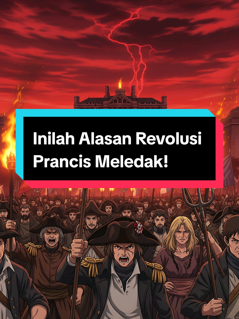 Rakyat lapar… pejabat berpesta. Dan ucapan Marie Antoinette jadi simbol betapa jauhnya elit dari rakyat. 🇫🇷🔥 #Sejarah #RevolusiPrancis #HistoryTok #BelajarSejarah #TikTokEdukasi 