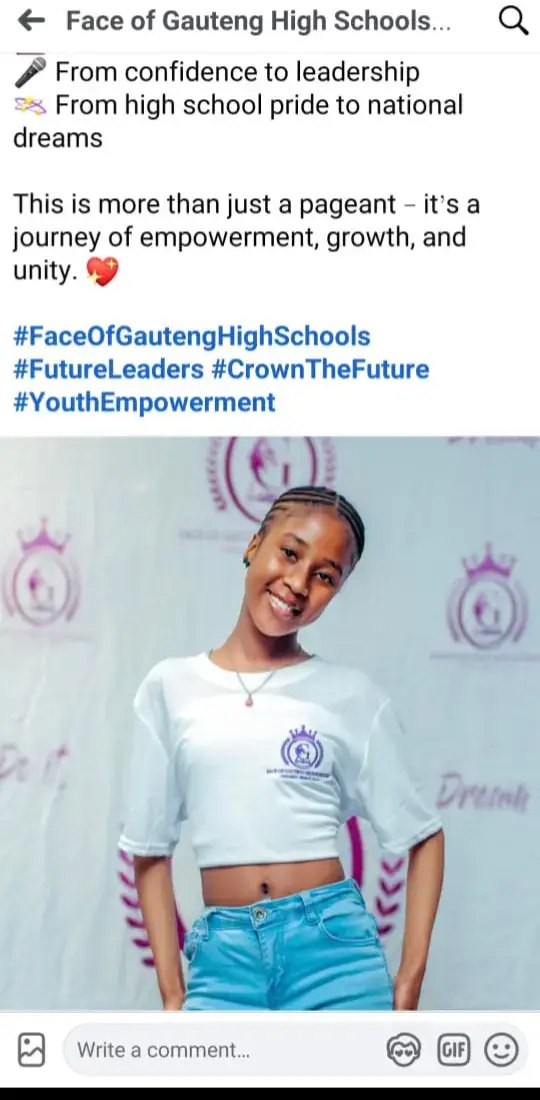 ca you please like this photo on Facebook just search  face of gauteng high schools and look for my photo please guys I really need your support 🥹🙏🏻You can also comment and share 