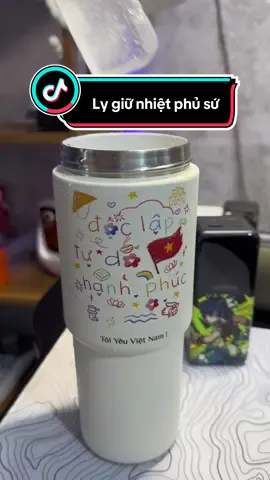 Ly được phủ sứ giúp dễ vệ sinh, k ám mùi và giữ trọn hương vị cho đồ uống #lygiunhiet #Fanhouse #reviewcotam 