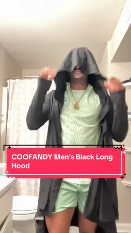 COOFANDY Men's Black Long Hood #men #hoodie #coofandy 