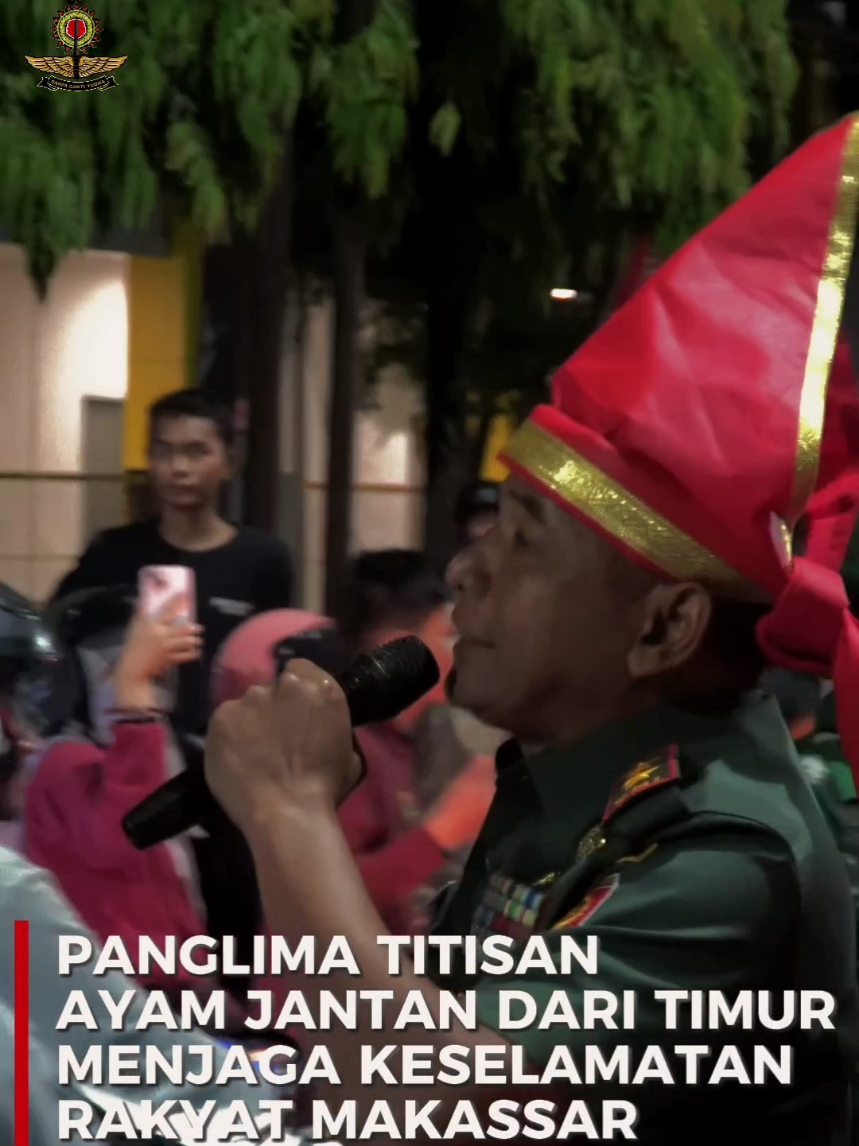 PANGLIMA TITISAN AYAM JANTAN DARI TIMUR MENJAGA KESELAMATAN RAKYAT MAKASSAR #tni #tniad #pendivif1kostrad #pendivif2kostrad #pendivif3kostrad   @tni_angkatan_darat @penkostrad @divif3kostrad  @brigif3tribudisakti  @brigif20_3_kostrad  @pararaider431  @lintasudara432kariango  @yonifpararaider433js  @yonifraider754  @yonifraider755  @yonarh16kostrad  @yonarmed6kostrad  @denmadiv3k  @denpal3kostrad  @denpomdivif3  @denhubdivif3kostrad  @ajendivif3kostrad_  @kikav14_3kostrad @bangun_nawoko  @wulangyudhanto 