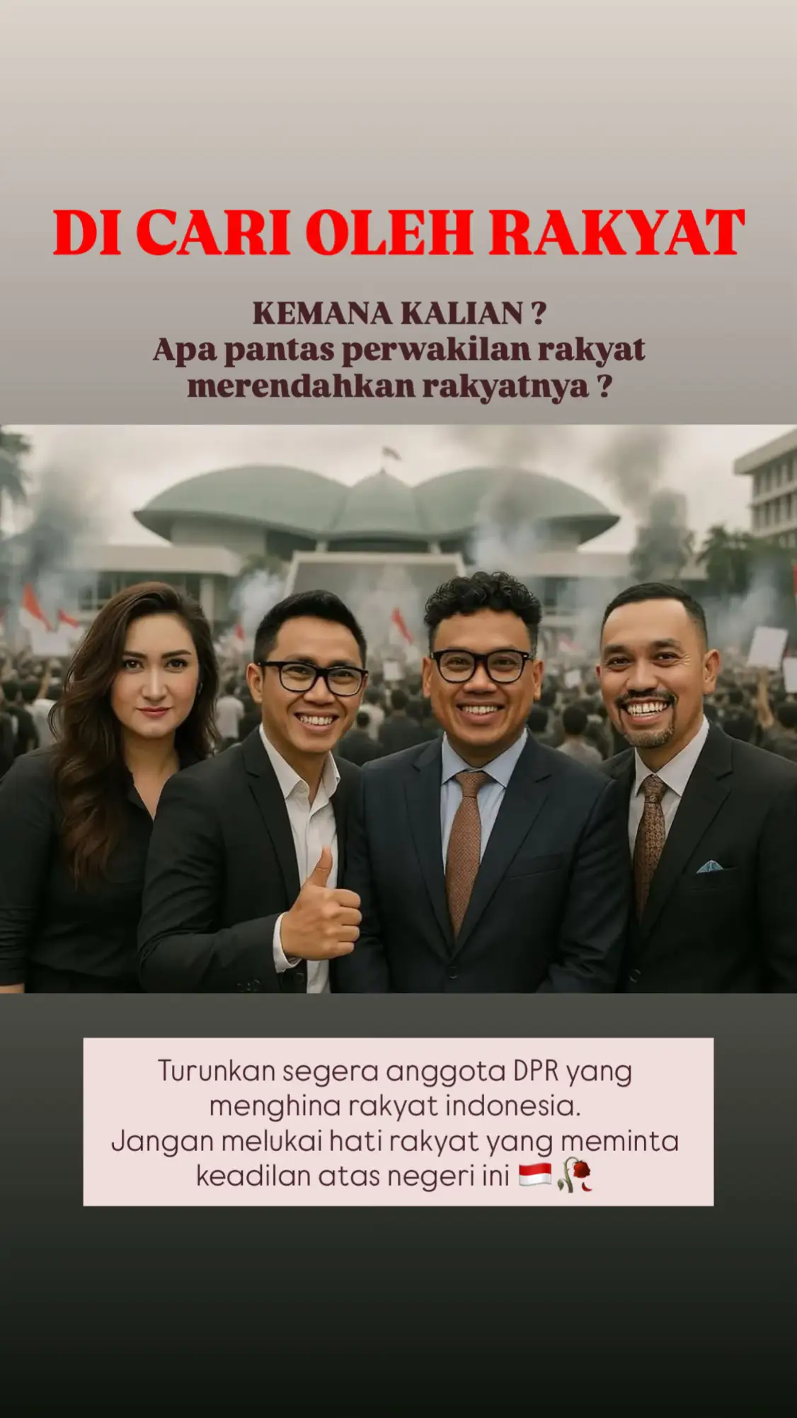 Perwakilan rakyat tidak pantas menyakiti rakyatnya dengan omongan dan tindakan kalian 😡🫵🏻 ,PECAT MEREKA #fyp #bubarkandpr #indonesia🇮🇩 