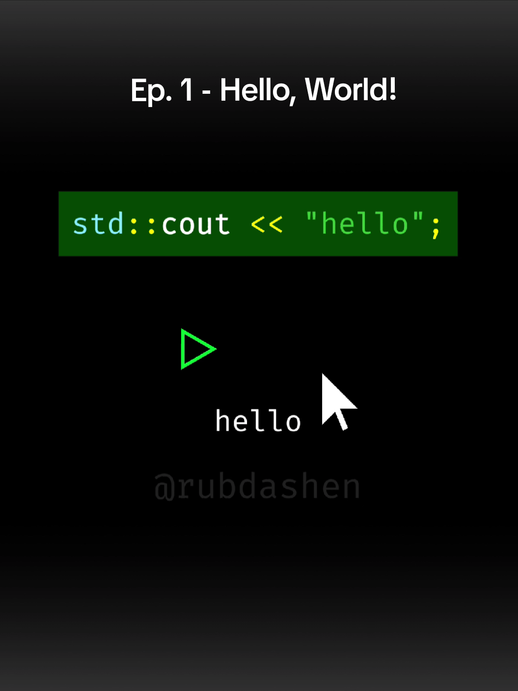 Aprende programación - Ep. 1 - Hello, World! #programacion #aprender #software #animacion #softwareengineer 