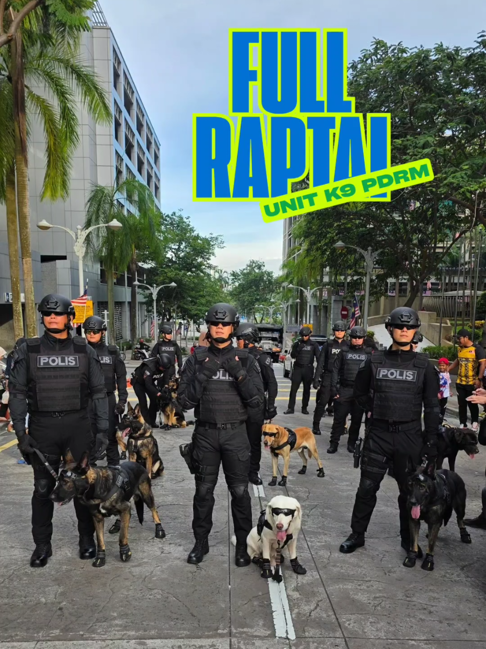 Merdeka full raptai bersama Unit K9 PDRM ❤️🫡 #unitk9 #merdeka2025  #unitk9pdrm #pdrm  