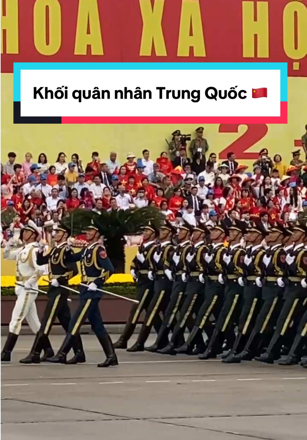 Khối quân nhân Trung Quốc tiến vào quảng trường Ba Đình ❤️❤️❤️ #vietnam #a80 #duyetbinh #quockhanh #khoitrungquoc 