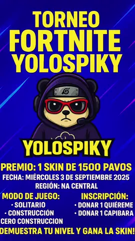 Recuerden inscribirse Donando en los Lives... #fortnite #fortniteevent #fortniteviral #fortnitefyp #viraltiktok 