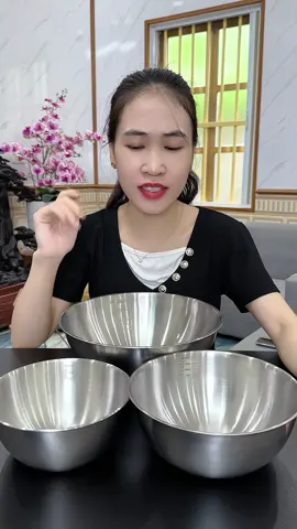 Combo 3 âu trộn bột, trộn salad, ướp thịt nướng #thauinoxtronbot #batinox #auinoxchiavach #dogiadung #nhung1m45 giá có thể thay đổi khi hết khuyến mãi