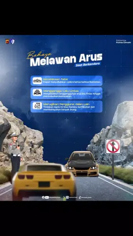 Bahaya melawan arus saat berkendara 🚧👮🏻‍♂️ Melawan arus bukan hanya pelanggaran, tapi juga ancaman serius bagi keselamatan, kenapa sih bisa di anggap serius sobat lantas ? 🤔 yu simak penjelasan nya di atas sobat lantas ☝🏻😉☝🏻 Ayo jadi pengendara yang bijak, Tertib berlalu lintas = Selamat sampai tujuan 🚧🚘 __________ Kami himbau untuk Sobat Lantas tetap berhati hati, patuhi peraturan berlalu lintas dan ikuti arahan petugas di lapangan agar perjalanan selamat sampai tujuan. 🚧🤗 Stay safe sobat lantas✨ __________ #polrescimahi #polrescimahireborn #Polripresisi #Polri