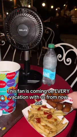 Adjustable and oscillating 🤌🏼🤌🏼🤌🏼 This fan is absolutely amazing! #vacationmusthaves #vacationtips #disneyessentials #vacationessentials 