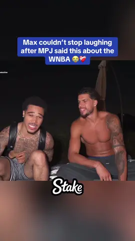 Max couldn’t stop laughing after MPJ said this about the WNBA 😭❤️‍🩹 #plaqueboymax #michaelporterjr #NBA #fyp 