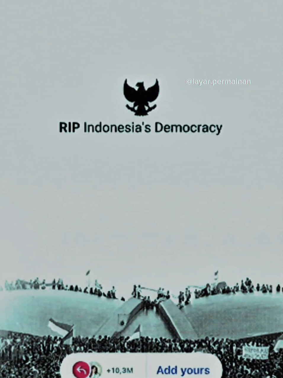 INDONESIA GELAP #rakyat #dpr #demokrasi #indonesia🇮🇩 #rip 