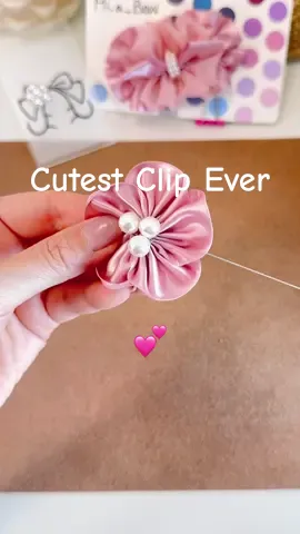 DIY cute clips for girls ✨A easy mini tutorial on making this pinky ribbon flower hair clip 💕 Would you wear it or gift it to a friend? 🎁 #ribbonflowers #PinkyVibes #HandmadeWithLove #CuteDIY #creatorsearchinsights 