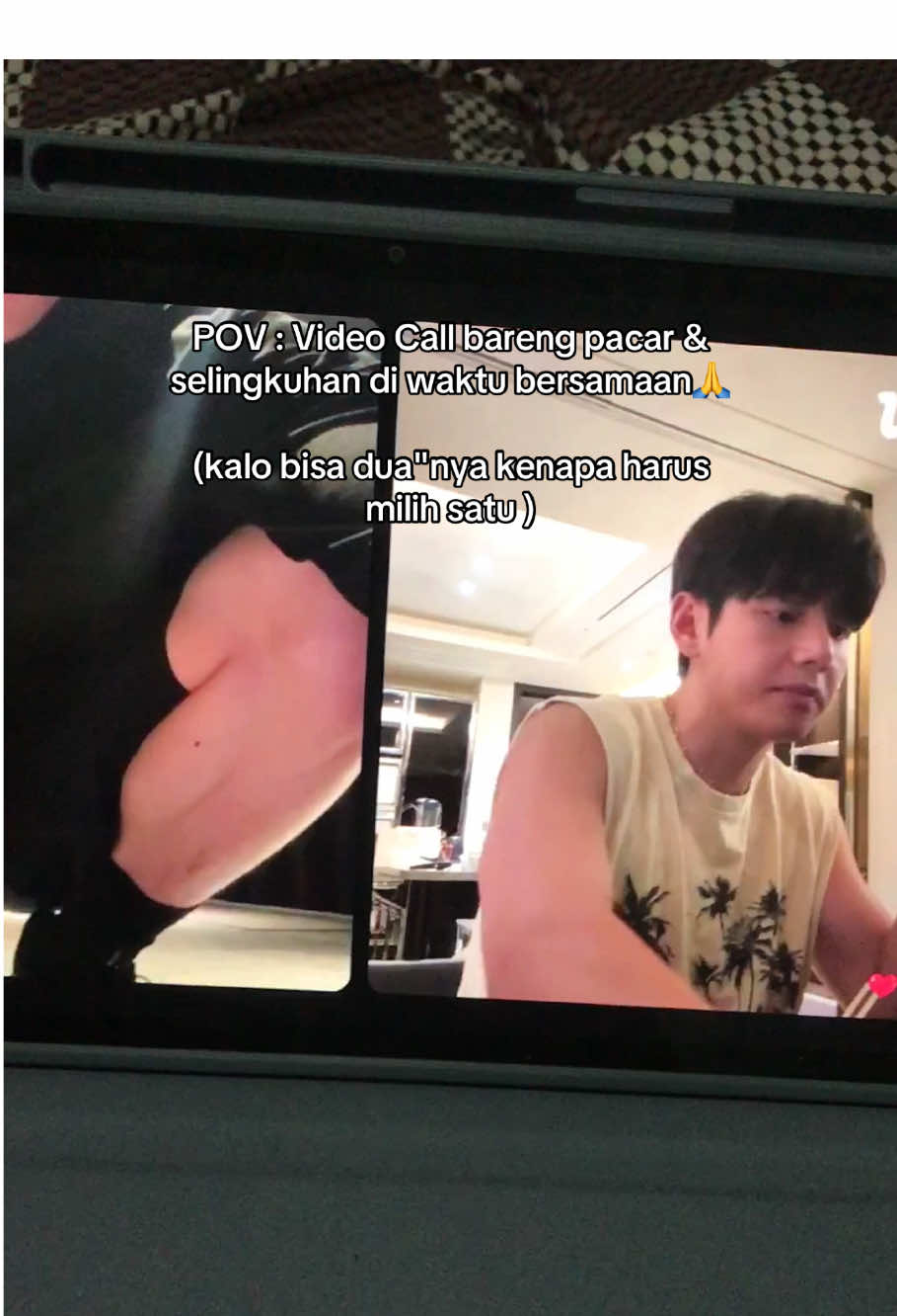 daripada berantem mending ambil jalan tengah 🤭 #taehyung #jungkook #weverselive 