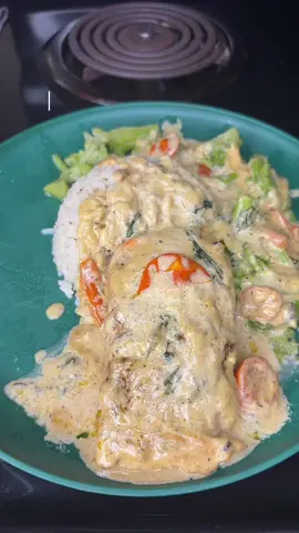 Dinner is served 🤝🏽‼️ #creamy #salmon #rice #dinnerisserved 