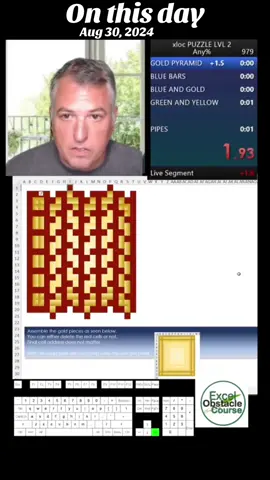 Excel obstacle course #excel #satisfying #exceltricks #speedrun #worldrecord 