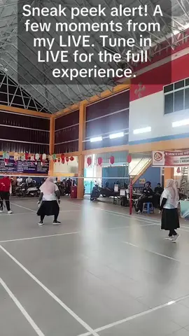 Sneak peek alert! A few moments from my LIVE. Tune in LIVE for the full experience. #tiktoklive #livehighlights
#Turnamentbadminton
#RSUDLangsa
#GORRebornLangsa