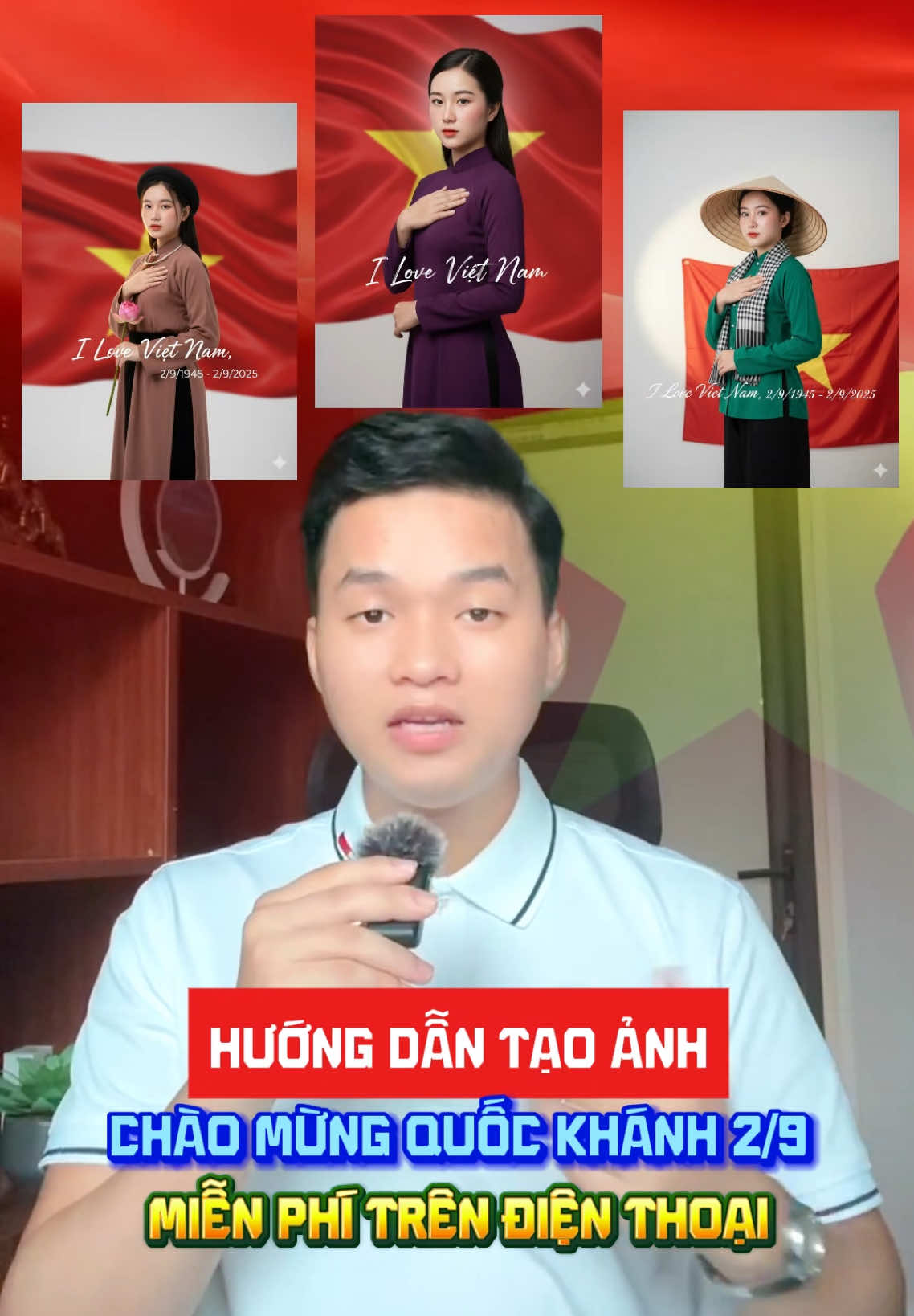 Tự tay tạo bức ảnh Chào mừng Quốc Khánh 2/9 nhé cả nhà ơi 🇻🇳🇻🇳🇻🇳 Tôi yêu Việt Nam #chupanhquockhanh #quockhanh #toiyeuvietnam #xuhuongtiktok 