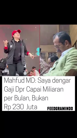 Mantan Menteri Koordinator Politik, Hukum, dan Keamanan (Menko Polhukam) Mahfud MD menilai penghasilan anggota DPR sudah berlebihan. Menurutnya, gaji dan tunjangan yang diterima para wakil rakyat bukan hanya ratusan juta, melainkan bisa mencapai miliaran rupiah per bulan 