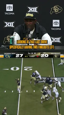 Coach Sanders addresses time management on the last drive of the game #CollegeFootball #colorado #deionsanders #coachprime 