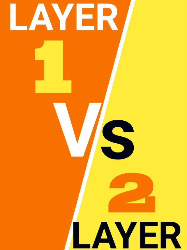 Layer 1 vs Layer 2 Explained | Crypto, Blockchain, Defi Simplified #fyp #cryptocurrency #blockchain #defi #bitcoin 