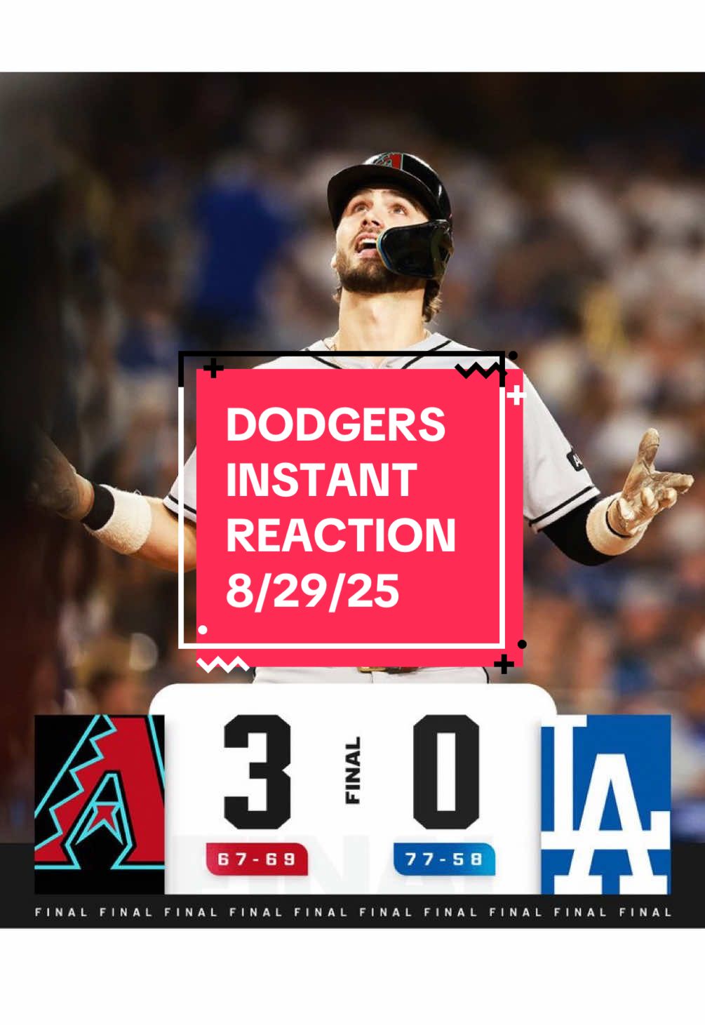 DODGERS INSTANT REACTION 8/29/25 #losangelesdodgers #dodgersreaction #arizonadiondbacks #MLB 