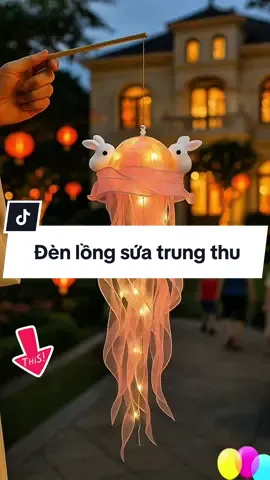 ✨ Lồng đèn sứa biển lung linh – Trung Thu rực rỡ cho bé ✨               #denlong #trungthu2025 #longdensua #trangtri #xuhuongtiktok 
