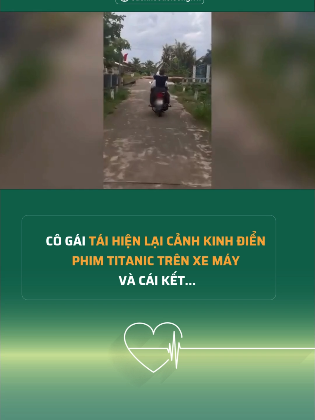 Cô gái tái hiện lại cảnh kinh điển phim Titanic trên xe máy và cái kết... #suckhoedoisong #foryou #tiktok #giaothong