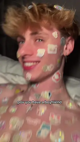 giving my boyfriend a sticker makeover @Henry Metzger 