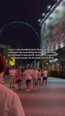 I know I was humbled when God saw how I was willing to risk everything for love and to settle for whatever it was worth, as long as it was with someone I loved. So He made me all alone. #motivation #fyp 