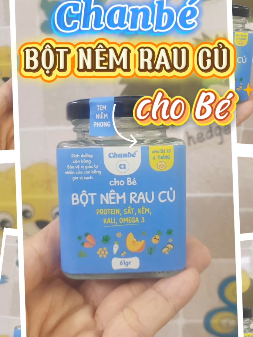 Giúp bé ăn ngon hơn với bột nêm rau củ Chan bé.  #dinhduongcanbang #botnemchanbe #botnemraucu #botnemchay #beandam 