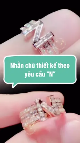 Nhẫn chữ đính xoàn thiên nhiên đẹp xuất sắc #trungdiamond #thanhtrungdiamond #thanhtrunglongngoc #nhanchu #nhẫnchữ 