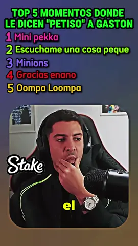 Top 5 momentos donde le dicen petiso a Gastón edul #davooxeneize #davo #lacobra #gastonedul #streamer 