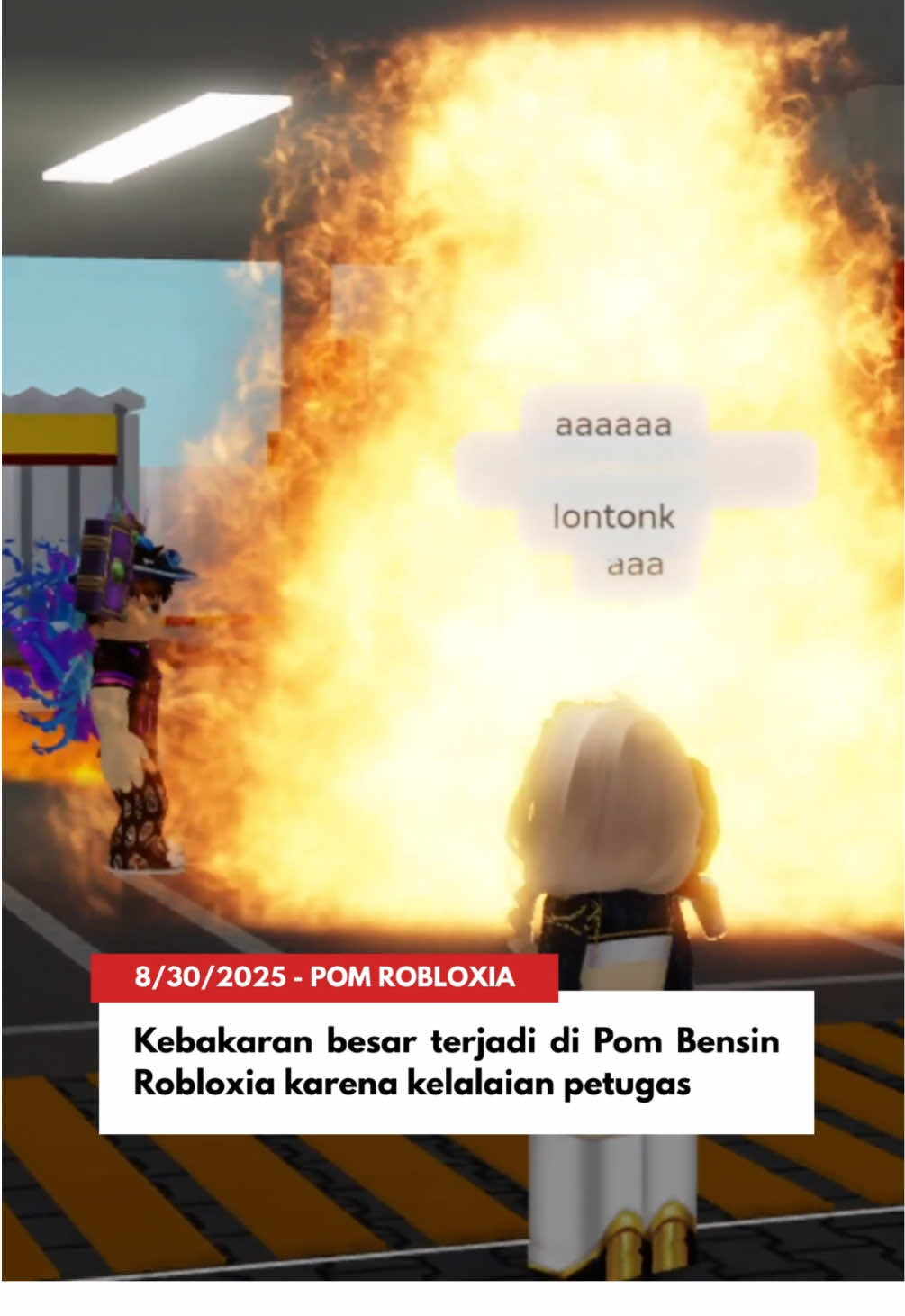 HAHH, ada kebakaran di Pom Bensin Robloxia?!! 🙏🏻🚒 | #Roblox #RobloxIndonesia #Fyp 
