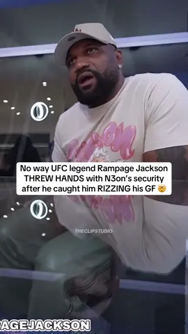 No way UFC legend Rampage Jackson THREW HANDS with N3on’s security after he caught him RIZZING his GF 🤯 #rampagejackson 