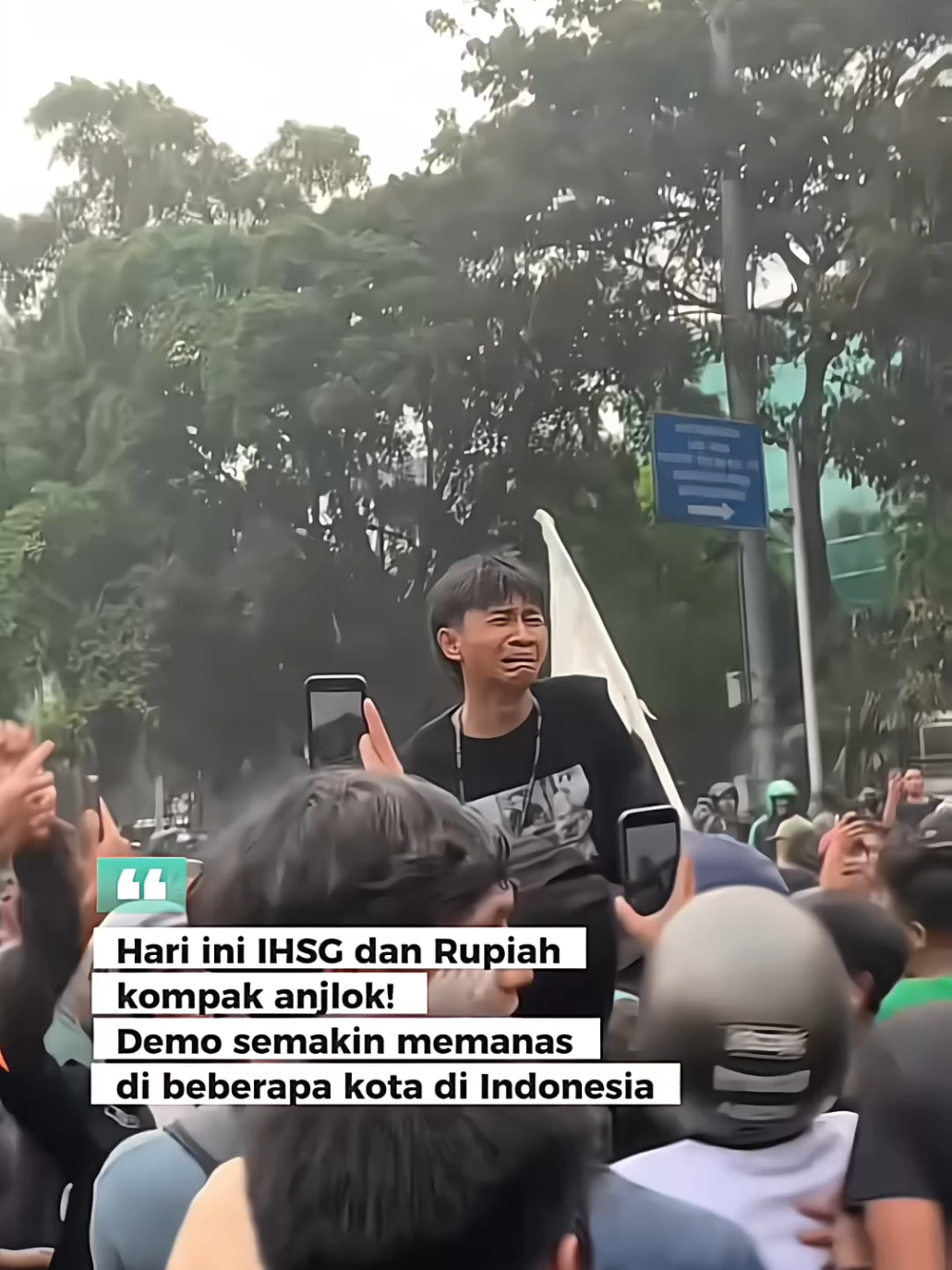 IHSG dan Rupiah hari ini kompak anjlok! #fajarsadboy #demo #demokrasi #saham #cryptowave 