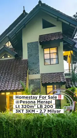 Homestay For Sale di Perumahan Elit Pesona Merapi/Merapi View Yogyakarta Mau punya properti yang tidak hanya naik nilai jualnya, tapi juga menghasilkan pendapatan rutin setiap bulan? Inilah saatnya memiliki Homestay Eksklusif yang siap langsung jalan! Lokasi strategis di Perumahan Elite dekat UGM  Desain Classic, nyaman, dan Lingkungan Asri Potensi income tinggi dari sewa harian, mingguan, hingga bulanan Cocok untuk investasi jangka panjang + passive income stabil 2 Lantai  Luas Tanah 320 m² Luas Bangunan 200 m² 3 Kamar Tidur Full AC, - LED TV di tiap kamar, 3 Kamar Mandi Water Heater Dapur R. Tamu Luas R. Keluarga Lahan Parkir Luas WiFi dan TV Kabel indihome Security 24 jam,  Free swimming,  Info Dan Survey Anang WA 081904173139 @jualanrumah_jogja www.jogjaproperti.net #HomestayDijual #InvestasiProperti #PassiveIncome #PropertiMenguntungkan #InvestasiCerdas 
