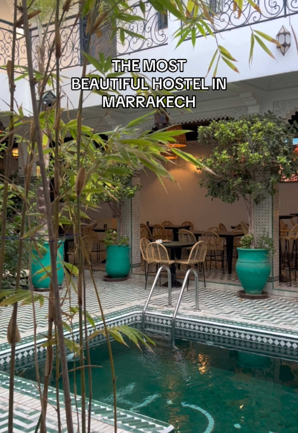 This hostel felt luxurious, safe and clean. Perfect after a long trip from Tangier to Marrakech. Met some really cool people too, also the staff were super friendly 🥹 #marrakech #moroccotravel #hostelrecommendations #travelrecommendations #solotravelwoman 