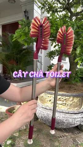 Cây chà toilet 60cm, cán inox chắc chắn #taphoamocthuy 