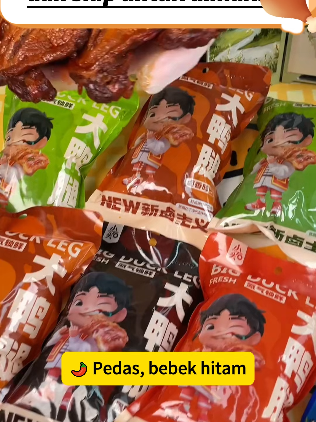 Kaki bebek besar seberat 100g ini sungguh lezat, wajib dimiliki untuk menonton serial TV dan minum. Dagingnya padat dan lezat, dan rasanya sungguh memuaskan untuk digigit!