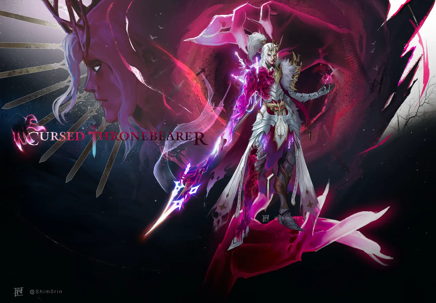 Upon a throne of shadows, he reigns, Crown forged from grief, blade dripping chains. Once a king, now curse’s heir, The throne he bears is his despair. #mlbb #zilongcreate #mlbbskindesigncompetition #mlbbskindesigncontest #zilongcreateskin @Mobile Legends @Mobile Legends Philippines 