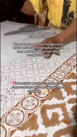 Seragam sarung Addam’s kini bisa dibuat sesuai keinginan!  🎨 Pilih motif, warna, bahkan tambahkan nama/logo.  Tampil lebih keren dan personal! Hubungi kami untuk pesanan spesialmu‼️ #sarung #santri #foryou #santripondok #OOTD #soundviral 