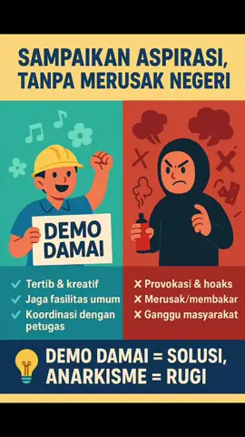 SAMPAIKAN ASPIRASI, TANPA MERUSAK NEGERI
