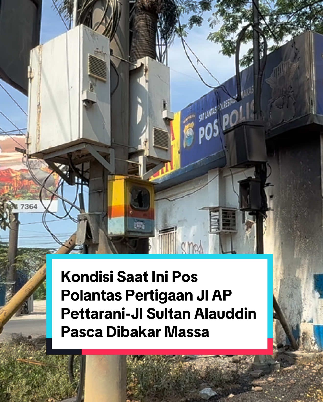 Kondisi Saat Ini Pos Polantas Pertigaan Jl Sultan Alauddin-Jl AP Pettarani Makassar  #infosulsel 
