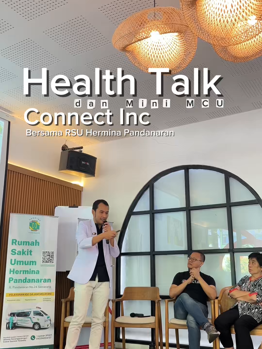 ✨ RSU Hermina Pandanaran x Connect Inc ✨ RSU Hermina Pandanaran bersama Connect Inc memberikan edukasi kesehatan mengenai Pertolongan Pertama pada Kondisi Darurat bersama dr. Prasetya Yulian, Sp.PD. Selain itu, peserta juga mendapatkan pemeriksaan Mini MCU berupa: 🩺 Pemeriksaan Tensi 🩸 Gula Darah Sewaktu ⚖️ BMI 👨‍⚕️ Konsultasi Dokter Semoga kegiatan ini dapat menambah wawasan dan meningkatkan kepedulian terhadap kesehatan sehari-hari 💙 #RSHerminaPandanaran #SahabatHermina #Kesehatan #FirstAid #EdukasiKesehatan #MedicalCheckUp