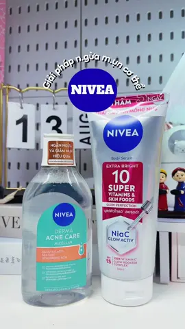 Combo dưỡng da body ng.ừa m.ụn lưng  #NIVEADermaAcneCare #NIVEA #SuaduongtheNIVEA #NIVEASuper10