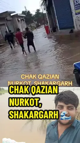 💦🇵🇰🌊  Chak Qazian in Shakargarh is underwater as Nullah Baein, fed by floods from Indian-occupied Kashmir, engulfs homes, crops, and hopes! Narowal and Sialkot reel from this crisis-share to spark action and aid! #PakistanFloods #ChakQazian #SaveNarowal #FloodReliefPakistan   #creatorsearchinsights 🍄🤷🏻‍♂️🌸